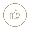 Icono de pulgar arriba: dificultad